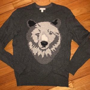 Wool bear pullover sweater